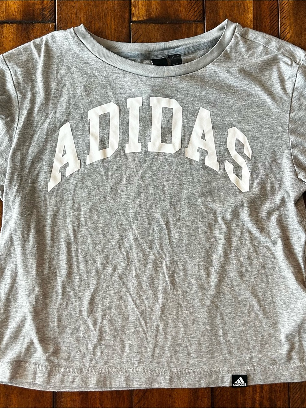 adidas Gray Short Sleeve Logo Tee